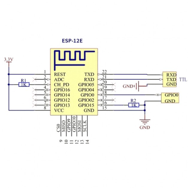 ESP12-E (ESP8266-12E) Wifi module