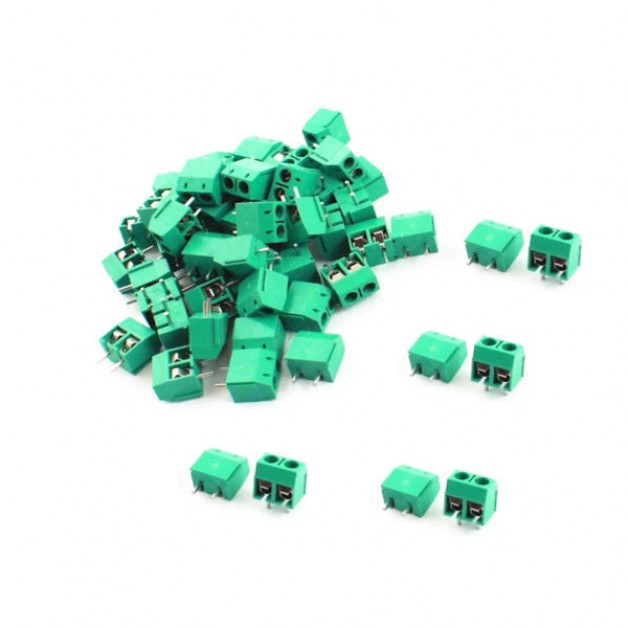 PCB terminal block 2-fold (green)