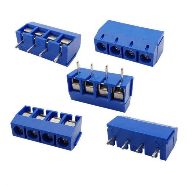 PCB terminal block 4-fold (blue)