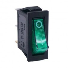 On-off switch Green (with LED illumination)
