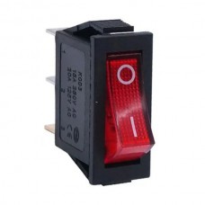 On-off switch Red (with LED illumination)