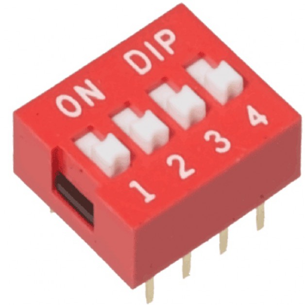 Dip Switch 4P (red)