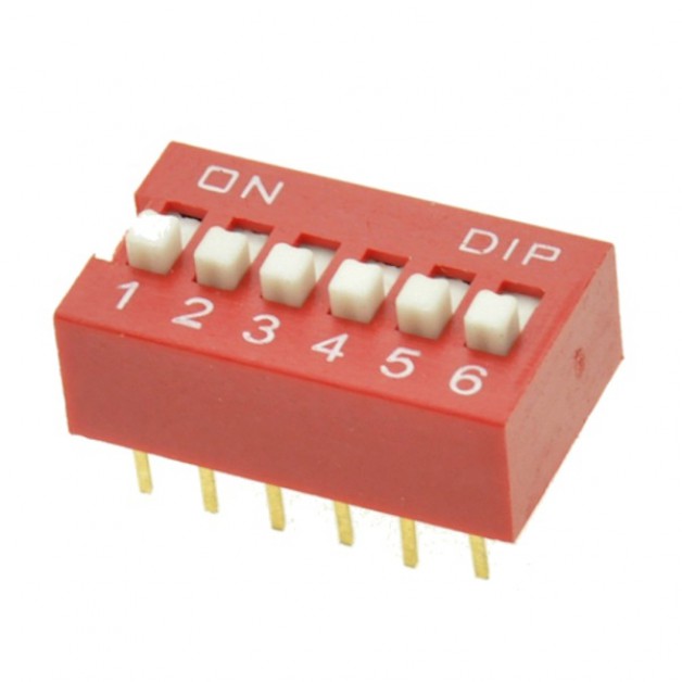 Dip Switch 6P (red)