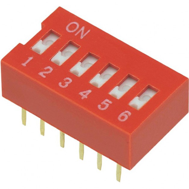 Dip Switch 6P (red)