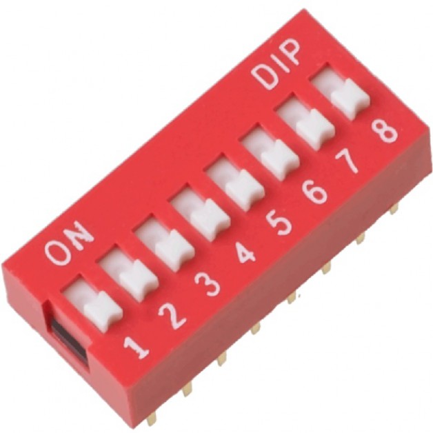 Dip Switch 8P (red)