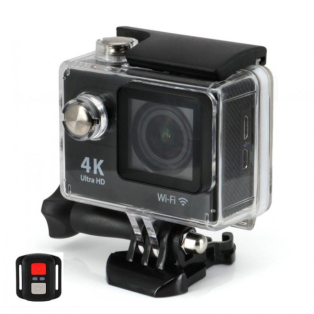 Action Camera Waterproof 4K + WiFi + Remote Control