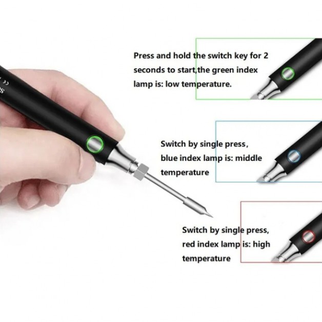 Cordless Rechargeable Soldering Iron (built-in battery)